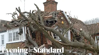 Storm Eunice: Family home ‘destroyed’ after 400 year old oak tree crashes through roof