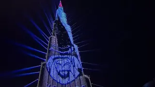 Dubai Bur Khalifa New Year 2018. laser show - lightning