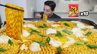 비오는날 배고파서 순두부열라면 10봉지 라면먹방 Eat 10 Spicy Ramen MUKBANG