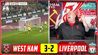 LIVERPOOL FAN REACTS TO WEST HAM 3-2 LIVERPOOL HIGHLIGHTS