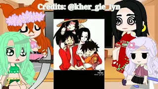 gacha life past snake sisters react to luffy gacha life