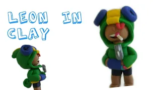 Making Leon from Brawl Stars in clay