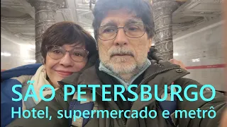 Trem Moscou-São Petersburgo + hotel, supermercado e metrô.