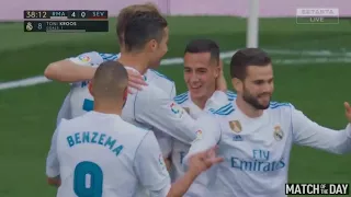 Toni Kroos Goal   Real Madrid vs Sevilla 4 0   La Liga 09 12 2017 HD