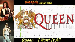 I Want It All - Queen - Guitar + Bass TABS Lesson