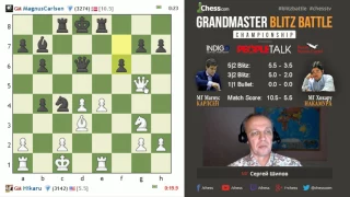 Nakamura - Carlsen, game 17, blitz 1+1(960)