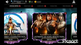 Opening the MK1 diamond pack on both my accounts awesome characters!