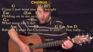 All I Want For Christmas Is You (Mariah Carey) Guitar Cover Lesson with Chords/Lyrics - TAB Intro