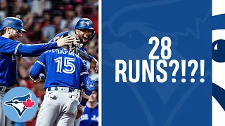 Blue Jays set FRANCHISE RECORD with 28 runs in a game!