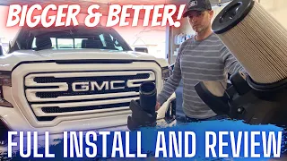 S&B Filters Cold Air Intake 6.2L GMC Sierra AT4.  Full Install and Review - No Check Engine Light!