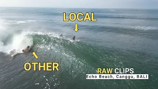 LOCAL Know Better Waves then others ! (Opening Scene) I RAW CLIPS Echo Beach, Canggu Bali