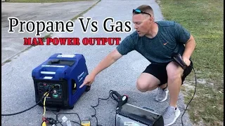 Max Power Output Comparison Propane Vs Gasoline Using Dual Fuel Generator