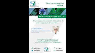 Webinar SFC du Dr Jane MURET sur l'empreinte environnementale des systèmes de santé