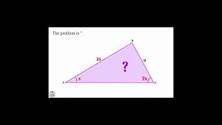 Area of Triangle | Solution with and without Trigonometry | Advanced math problems | Mathematics