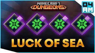 What If? QUADRUPLE LUCK OF THE SEA - Impossible Enchantment Combo Showcase in Minecraft Dungeons