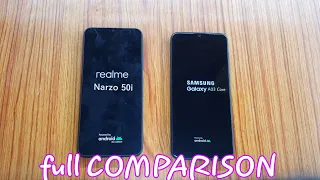 Galaxy A03 Core vs Narzo 50i Full Comparison, Design, Display, UI Features