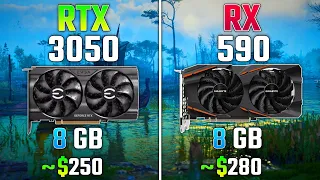 NVIDIA RTX 3050 vs RX 590 | Test in 8 Games