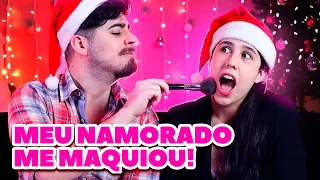 MEU NAMORADO ME MAQUIANDO PRO NATAL! Ft Jean Garrau - Vlogmas #18