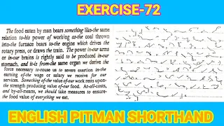 Exercise 72 dictation 60wpm english pitman shorthand