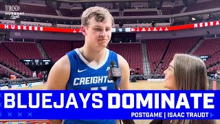 Creighton Dominates Nebraska Basketball in Lincoln | Isaac Traudt Interview