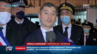 Gérald Darmanin était à Poissy pour apporter son soutien aux quatre policiers