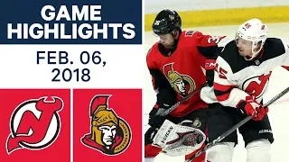 NHL Game Highlights | Devils vs. Senators — Feb. 06, 2018