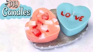 DIY HEART CANDLES for Valentine's Day | Candle DIYs! by SoCraftastic