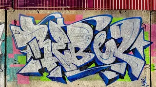 Graffiti bombing. Big chrome piece and lifestyle. Rebel813 4K 2024