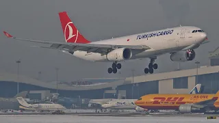 20 takeoffs and landings. Frosty morning at Almaty airport. February, 2024