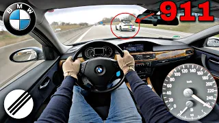 BMW E90 330xi TOP SPEED DRIVE ON GERMAN AUTOBAHN 🏎