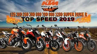 KTM Duke 125 200 250 390 690 790 990 1290 Super Duke R Top Speed