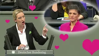 Alice Weidel (AfD) und Sahra Wagenknecht (Russische Föderation) in LOVE ♥️