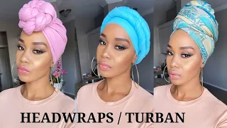 🔥 6 Quick & EASY Headwrap/ Turban Styles / Tutorials /Tupo1