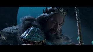 sebastian tells king triton that ariel saved a human eric | little mermaid 2023 hd