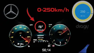 Mercedes C300d cabrio  0-250km/h | 0-100 | 1/4mile | 100-200 | 0-200 | on German Autobahn GPS