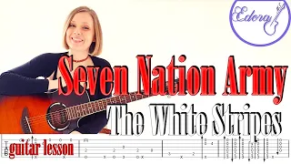 SEVEN NATION ARMY Fingerstyle Guitar Tutorial with on-screen Tab - The White Stripes