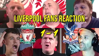 LIVERPOOL FANS REACTION TO LIVERPOOL 1 - 1 CRYSTAL PALACE (DARWIN NUNEZ RED CARD) | FANS CHANNEL