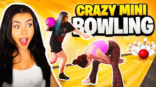 ANDREA BOTEZ GOES CRAZY WHILE MINI BOWLING!