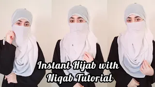 Instant Hijab with Niqab Tutorial || Niqab Styles || zainab__