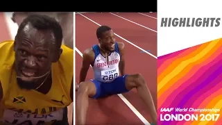 WCH London 2017 - 4X100m - Men - Final - Usain Bolt injured, Great Britain team wins!