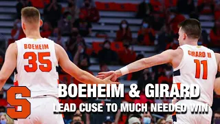 Buddy Boeheim & Joseph GIrard III Lead Syracuse To A Much Needed Win