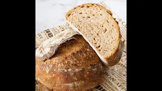 Whole Wheat Sourdough Bread --- 50% Whole Wheat Bread
