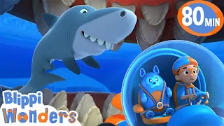 Blippi Goes in a SHARKS' MOUTH? + ALL Blippi Wonders Season 2! | Blippi Wonders Videos for Kids