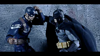 Batman Vs Captain America  (Lego and Action Figure stop motion)