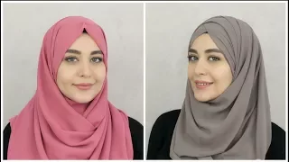 2 New Chiffon Hijab Tutorials | Muslim Queens by Mona