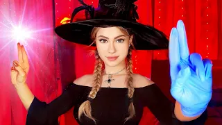 ASMR WITCH FULL BODY EXAM DETAILED Medical Roleplay 🧙‍♀️ASMR Cranial Nerve Exam, Ear, Eye, Light 🎃