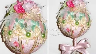 Tutorial - Shabby Chic Christmas Ornament / Bauble