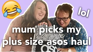 MY MUM PICKS MY ASOS PLUS SIZE HAUL | try on 2020 UK | SOOOO FUNNY!!!!