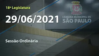 Sessão Plenária da Câmara Municipal de São Paulo | 29/06/2021