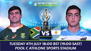 LIVE Rugby | South Africa v Argentina | World Rugby U20 Championship